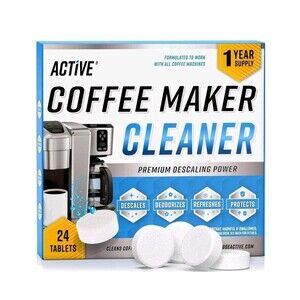 Coffee Machine Cleaner Descale Tablets 24 Count for Nespresso Keurig Ninja Delon